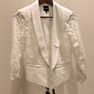 XOXO Lace Blazer, Size M, White color